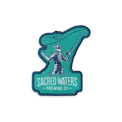 Tessuto di rayon del confine di Logo Woven Patch Label Merrowed del club per il cappello