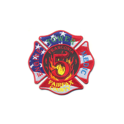 Ferro sulle toppe, Logo Embroidered Custom UniPerm Cerotti del corpo dei vigili del fuoco di 9 colori