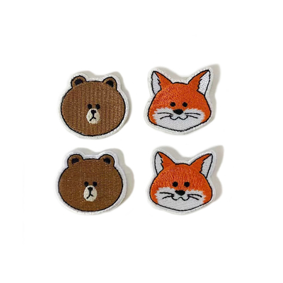 Il laser animale della maglietta di Fox Logo Vestiario Embroidered Cerotti Per ha tagliato il confine