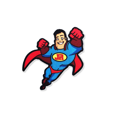 Ricamato cucia sul superman della toppa della sublimazione della tintura modellano multicolore