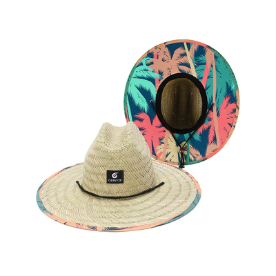 Toppa rotonda Straw Hat Per Tropical Fishing Eco della spiaggia amichevole