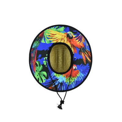 Il giro di Mat Grass Patch Straw Hat modella il calore tessuto che stampa il ODM del fondo