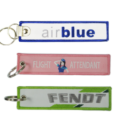 Logo Size Embroidered Key Chain su misura ha personalizzato lo stile sostenibile
