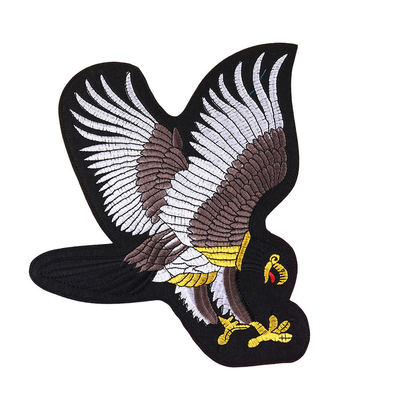 Il motociclista ricamato rattoppa il ferro su ordinazione sulla toppa per i rivestimenti Logo Patches For Clothing fantastico