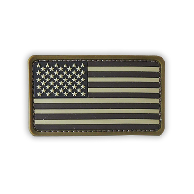 Materiale del silicone della toppa del distintivo del PVC della bandiera nazionale per la borsa del veterano del bracciale