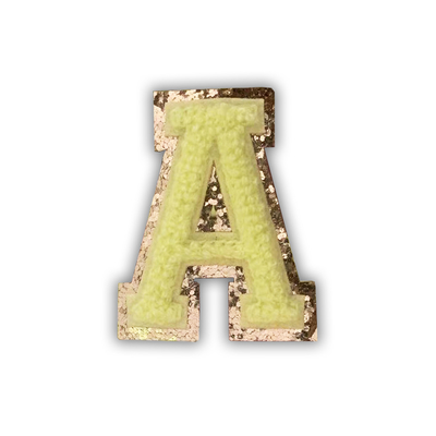 Toppa del ricamo della ciniglia di Emoji della lettera di scintillio per i cappelli delle borse di indumento